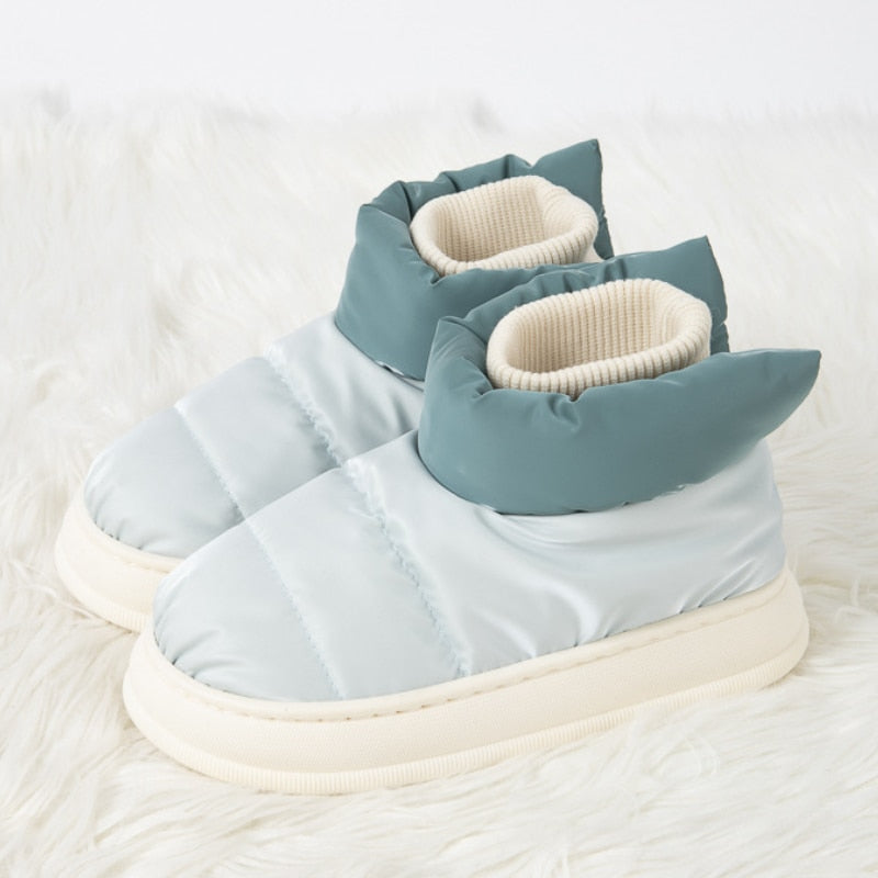 xiangtuibao Flat Heels Women's Shoes Winter Furry Female Ankle Boots Warm Cute Plush Platform Woman Snow Boot Waterproof Footwear