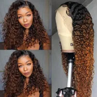 180% Pre-Plucked Natural Wave Glueless Curly Human Hair Wigs For Women Water Wave Glueless Wig Pre-Cut HD Synthetic Lace Wig