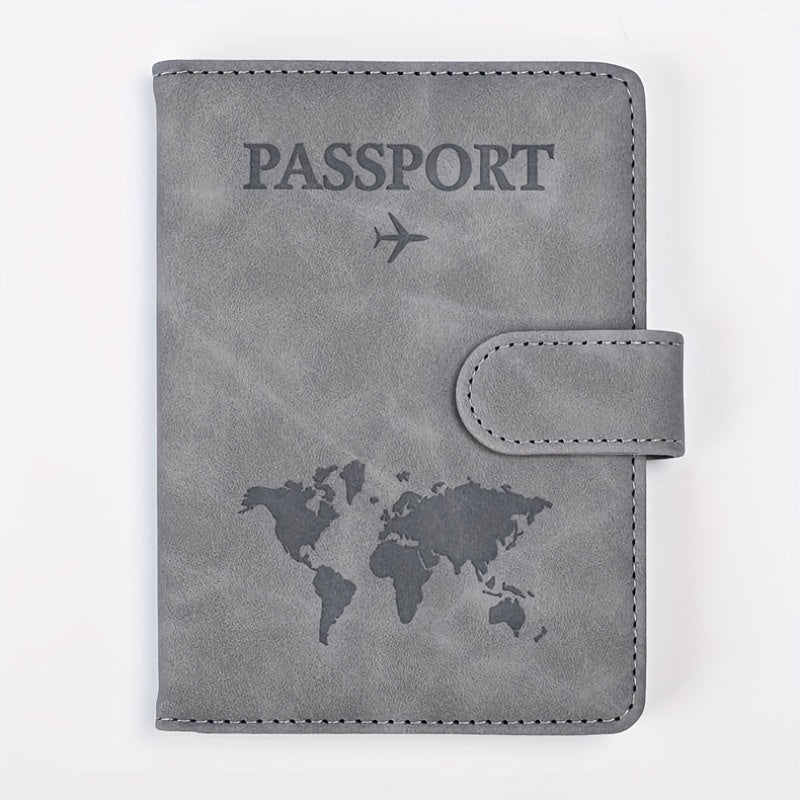 Premium Anti-Theft Travel Passport Wallet - RFID Shielded, Secure & Multifunctional - Durable PU Leather with Card Slots for Safe, Stylish Organization