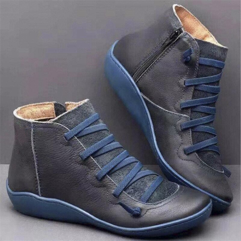 Fashion Women Flat Shoes Wedge Short Ankle Boots Female Flats Ladies Designer Shoes Zapatillas Mujer Chaussure Femme Sneakers