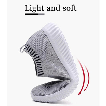 Rimocy  New Breathable Mesh Sneakers Women Flats Lightweight Non-slip Sports Shoes Ladies Comfortable Soft Sole Casual Shoes