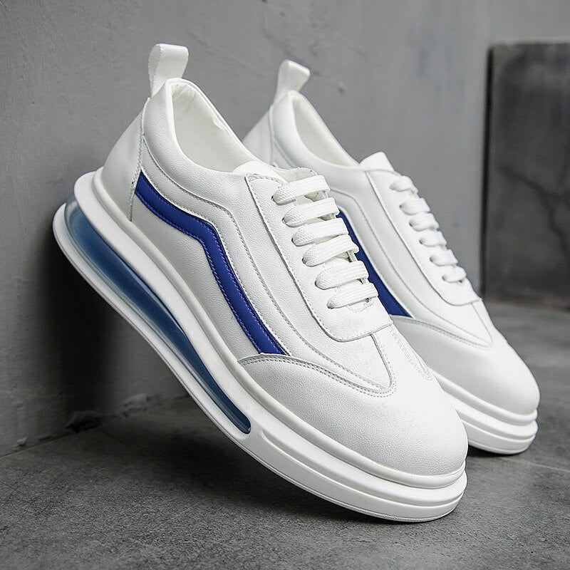 Air Cushion White Shoes Men Shoes New Best Genuine Leather Fashion Sneakers Wild Breathable Trend Youth Casual Shoes Men's Shoes