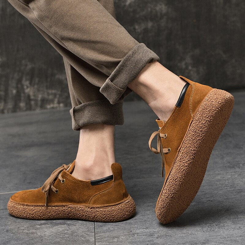 xiangtuibao New Casual Shoes Men Suede Leather Casual Sneakers Mens Good Quality Walking Shoes Man Fashion Youth Casual Shoe