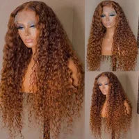 180% Pre-Plucked Natural Wave Glueless Curly Human Hair Wigs For Women Water Wave Glueless Wig Pre-Cut HD Synthetic Lace Wig