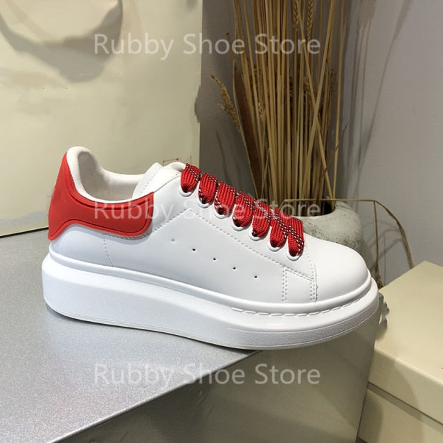 White Shoes Sneakers Designer Brand Luxury Women Platform Mcqueen Couple Shoes  for Men Chaussure Femme Zapatos De Mujer RB5