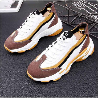 High Quality Spring Brand Designer Men Mixed Color Lace Up Walk Shoes Causal Flats Moccasins Luxury Rock Hip Hop Punk Sneakers