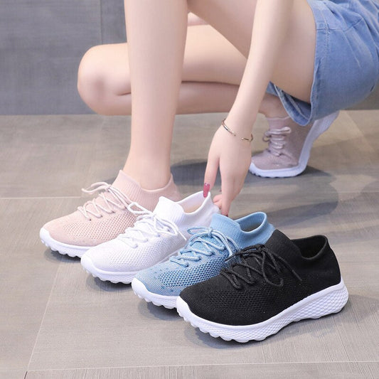 Women Shoes   Fashion Sneakers Spring Autumn Socks Shoes Comfort Female Casual Shoes Women Flats Tenis Feminino White Sneaker