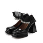 xiangtuibao  Fashion Mary Janes Shoes,Women Platforms High Heels,Square Toe,Lace&Rhinestone,Female Footware