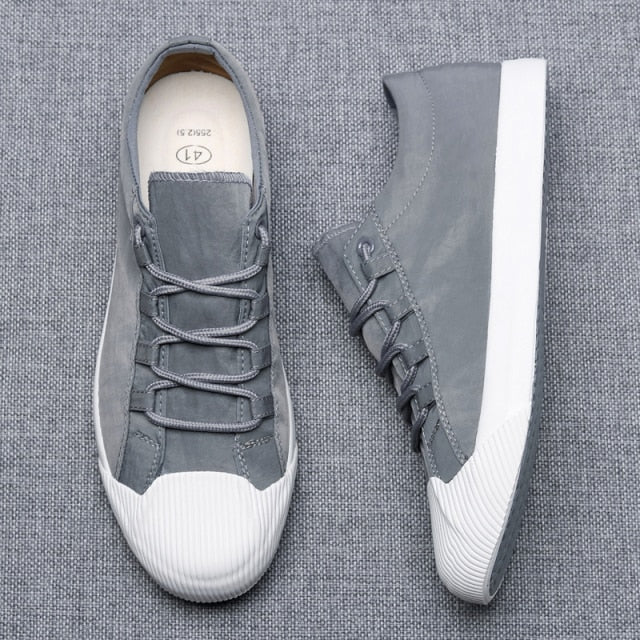 xiangtuibao    New Style Canvas Simple Sneakers Men's Autumn Breathable Trendy Vulcanize Shoes Korean Fashion All-match Casual Loafers