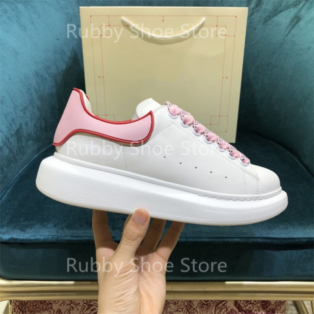 White Shoes Sneakers Designer Brand Luxury Women Platform Mcqueen Couple Shoes  for Men Chaussure Femme Zapatos De Mujer RB5