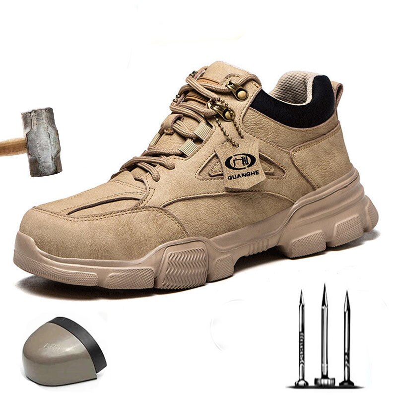 xiangtuibao    New Men's Safety Shoes Indestructible, Smash-Resistant Stab-Resistant Steel Toe Work Boots Outdoor Sports Shoes Men's Boots