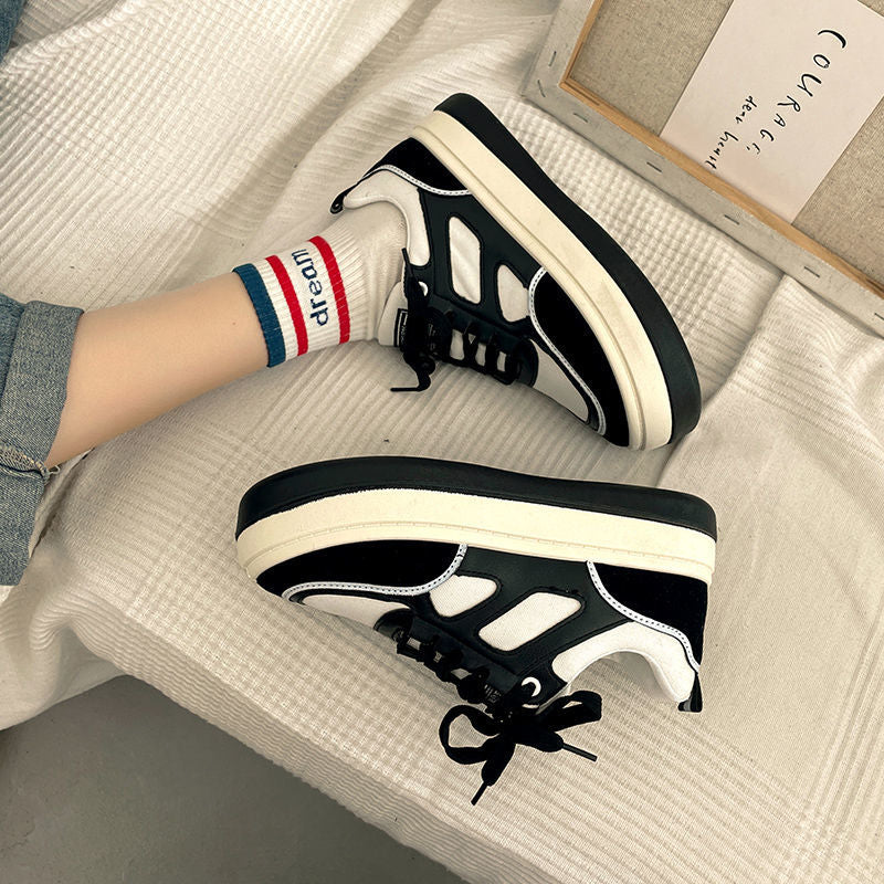 HOUZHOU Women Sneakers Harajuku Style  New korean Student Sports Shoes Platform Casual Vulcanize Flat Canvas Lolita Tennis