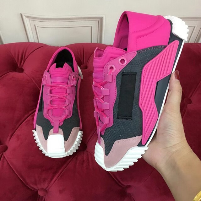 xiangtuibao   Casual Shoes Flat Thick Sole Women breathable mesh Lace Up Platform Sneakers Spring autumn Comfortable Walking tennis Shoes