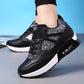 New Fashion Height Increasing Women Sneakers Ladies Sequins Lace-up Casual Shoes Breathable Walking Shoes