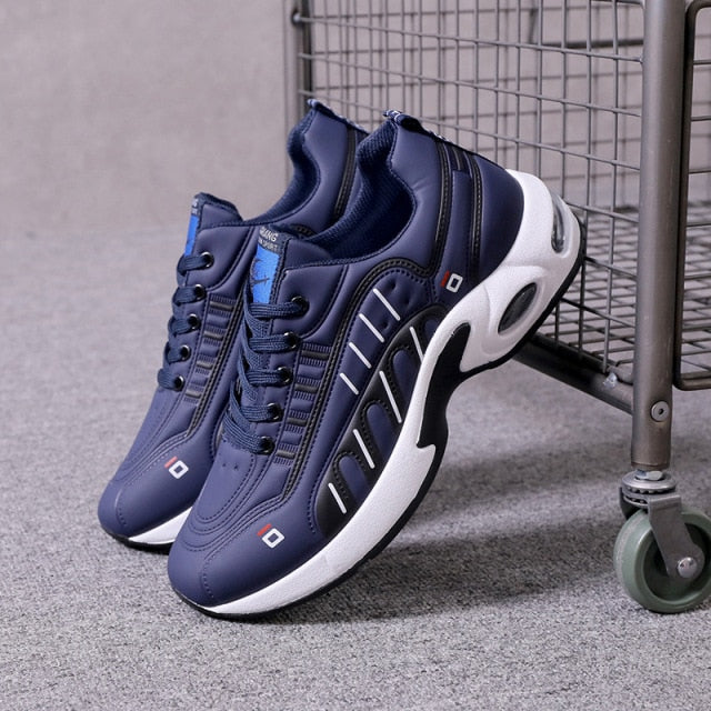 Men's shoes autumn and winter new leather men's sports casual shoes fashion wear-resistant shock-absorbing running shoes