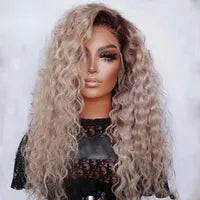 180% Pre-Plucked Natural Wave Glueless Curly Human Hair Wigs For Women Water Wave Glueless Wig Pre-Cut HD Synthetic Lace Wig