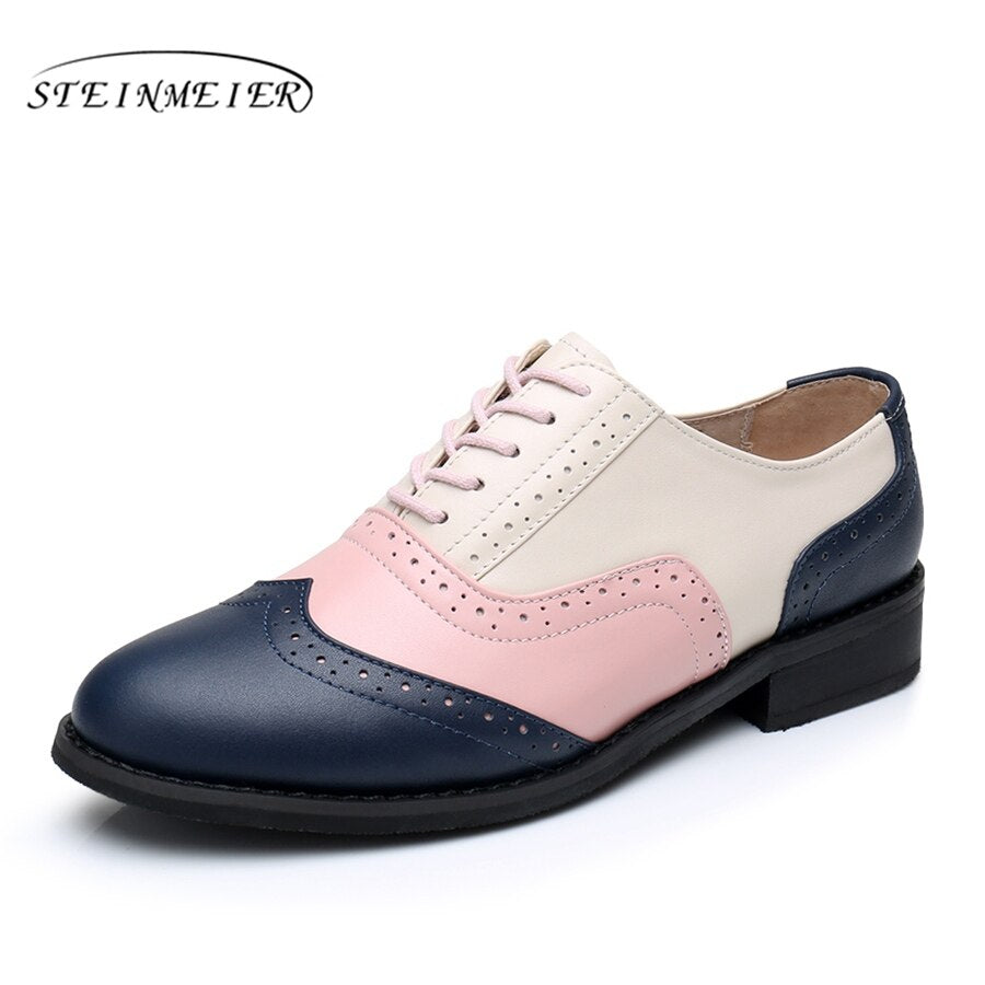 Women oxford Spring shoes genuine leather loafers for woman sneakers female oxfords ladies single shoes strap summer shoes