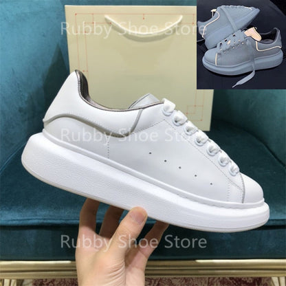 White Shoes Sneakers Designer Brand Luxury Women Platform Mcqueen Couple Shoes  for Men Chaussure Femme Zapatos De Mujer RB5