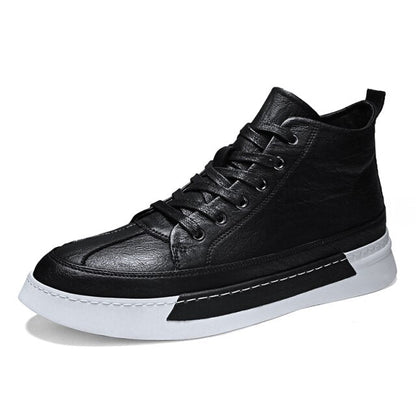 Winter Microfiber Leather with Velvet High-top Sneakers Men Winter Shoes Warm Comfortable Non-Slip Fashion Men Winter Boots *