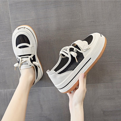 xiangtuibao Summer New Womens Sneakers Mesh Breathable Platform Shoes Fashion Woman Vulcanize Shoes Low Top Mixed Colors Casual Shoes