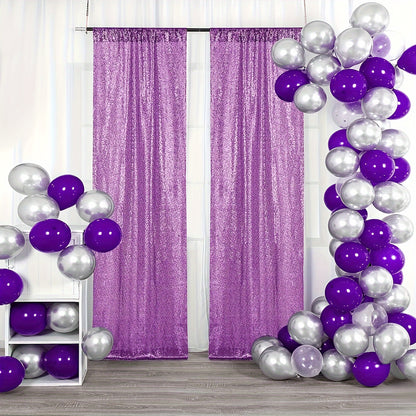 2pcs Sequin Backdrop Curtains Glitter Photo Booth Backdrops Curtains Sparkly Photography Background Drapes For Parties Birthday Wedding Bridal Home Hotel Decorations, 2ft*8ft/61cm*244cm