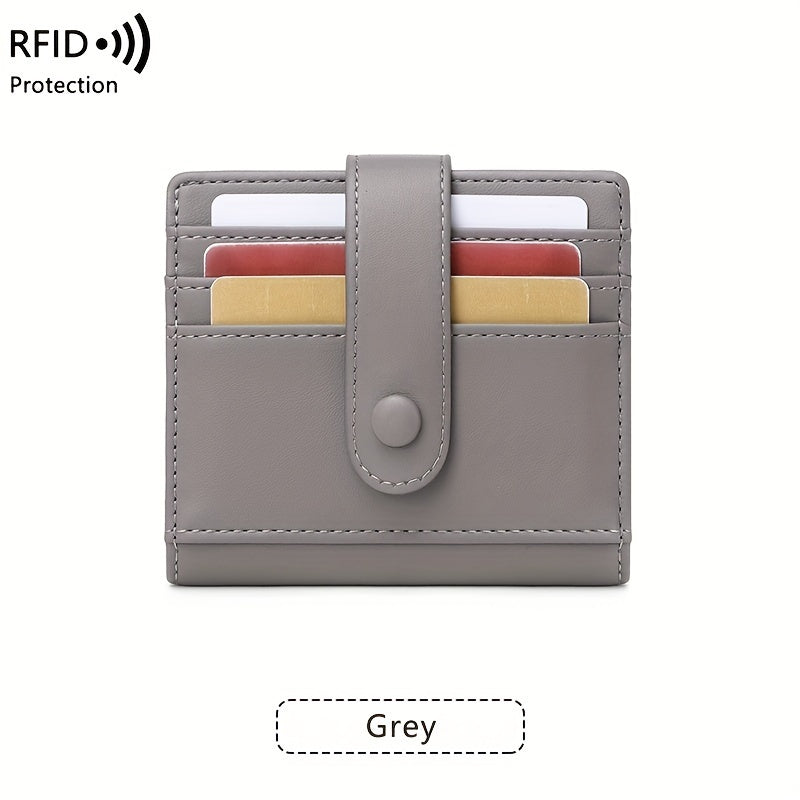 RFID-Safe, Lightweight Women's Wallet by CHARM INFINITE - Water-Resistant, Multi-Card Holder for Daily Commute, Snap Closure