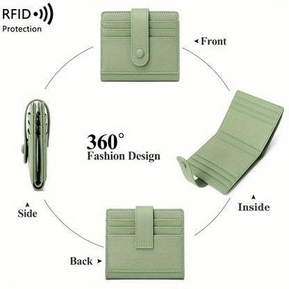 RFID-Safe, Lightweight Women's Wallet by CHARM INFINITE - Water-Resistant, Multi-Card Holder for Daily Commute, Snap Closure