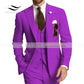Men's Suit Formal Business Suits 3-Pieces Notch Lapel Solid Tuxedos Best Man For Wedding Groomsmen (Blazer+vest+Pants) Beige New