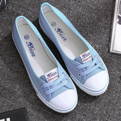 xiangtuibao Women Shoes Fashion Comfortable Sports Sneakers Female Flats Trend  Breathable Casual Canvas Shallow Shoes Women's Sneakers