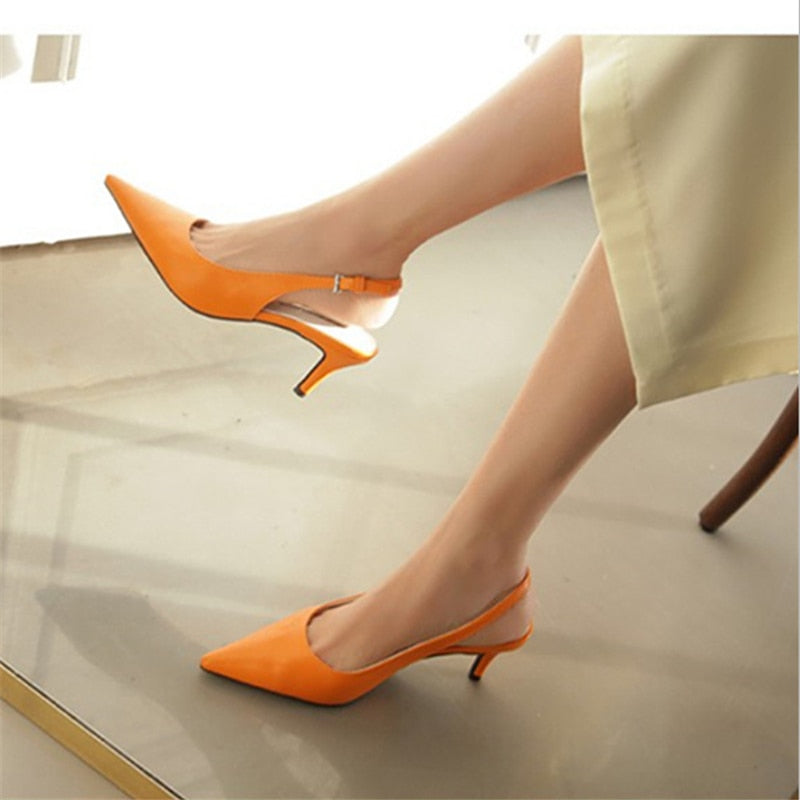 summer new style sandals female stiletto hollow with suede pointed sexy Korean fashion high heels autumn shoes