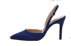 xiangtuibao    Hot Sale Shoes Woman Thin High Heels Point Toe Slingbacks Solid Flock Office Ladies Work Sexy Dress Sandals Wedding Heels