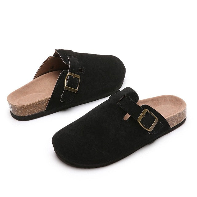 Summer Couple Slippers Woman Man Adult Cork Sandals Women Casual Beach Gladiator Flat Shoes Buckle Strap Size 35-44