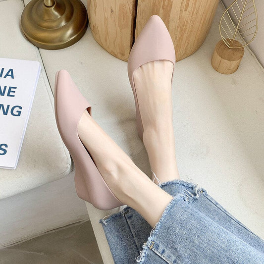 Spring and summer pointed toe women's single shoes outer wear flat sandals women's new style