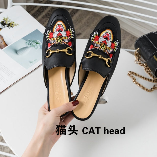 xiangtuibao  Fur Slides Muller Shoes  New Women's Fluffy Slippers Outerwear Rabbit Fur Toe Cap Half Slippers Lazy Flats furry slides