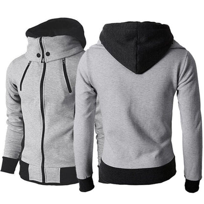 xiangtuibao Autumn Men Hooded Coat Men Fake Two-piece Hoodies DC Zipper Pullover Jacket Male Winter Cotton Thick Warm Man Clothing Tops