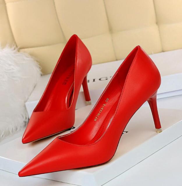 Summer new high-heeled sandals with stiletto and pointed toe high-heeled shoes for women's casual solid color high-heeled shoes