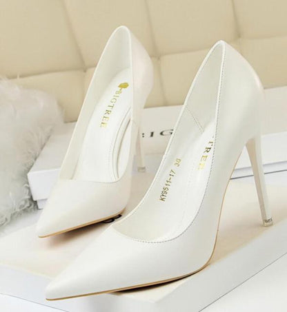 Summer new high-heeled sandals with stiletto and pointed toe high-heeled shoes for women's casual solid color high-heeled shoes