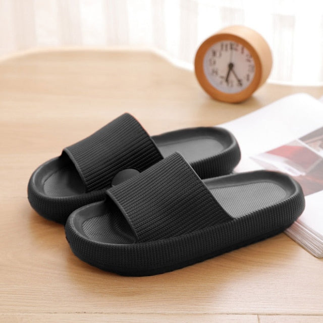 Thick Platform Bathroom Home Slippers Women Fashion Soft Sole EVA Indoor Slides Woman Sandals  Summer Non-slip Flip Flops