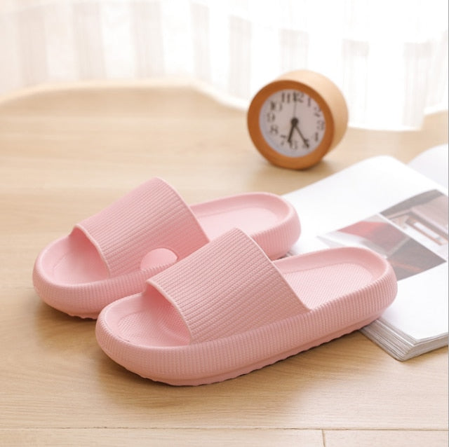 Thick Platform Bathroom Home Slippers Women Fashion Soft Sole EVA Indoor Slides Woman Sandals  Summer Non-slip Flip Flops