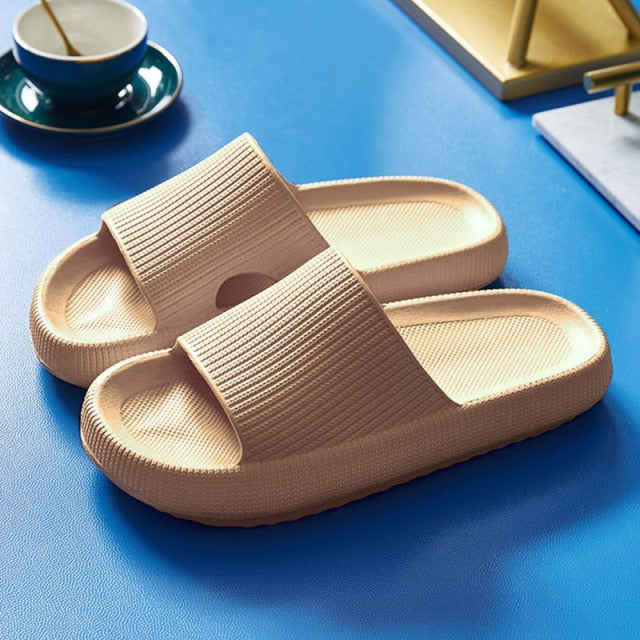 Thick Platform Bathroom Home Slippers Women Fashion Soft Sole EVA Indoor Slides Woman Sandals  Summer Non-slip Flip Flops