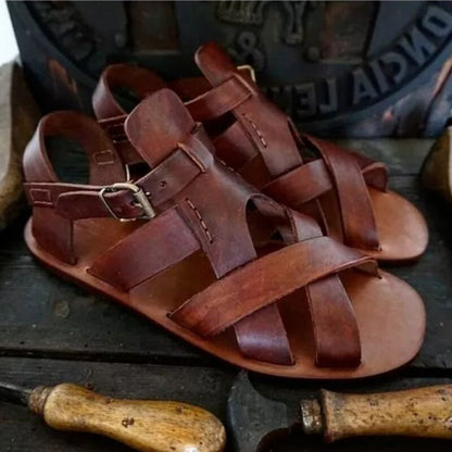 xiangtuibao Summer New PU Leather Men's Sandals Soft Soled Beach Shoes Anti Slip Fashion Hot Sale  Men Summer Sandals  8KH174