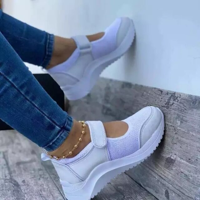 Women Sneakers Platform Sandals Solid Mesh Cut Out Women's Shoes Casual  New Fashion Plus Size Thick Bottom Ladies Sneakers