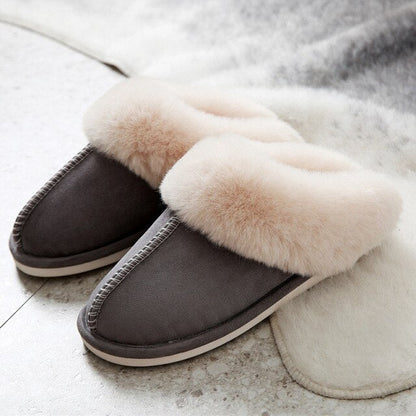 Plush Warm Home Flat Men Slippers Lightweight Soft Comfortable Winter Slippers Women Cotton Shoes Indoor Plush Slippers