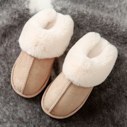 Plush Warm Home Flat Men Slippers Lightweight Soft Comfortable Winter Slippers Women Cotton Shoes Indoor Plush Slippers