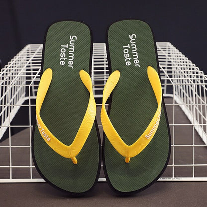 PROWOW flip flops men's outer wear black flip-flops slippers non-slip bathroom bathing beach splint Japanese tide summer sandals