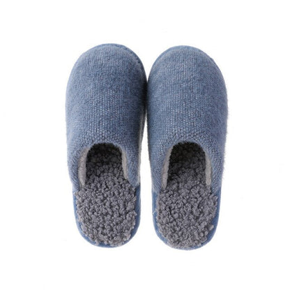 Plush Slippers Women Winter Thick-soled Comfortable Warm Slippers Indoor Non-slip Household Couple Cotton Shoes Men