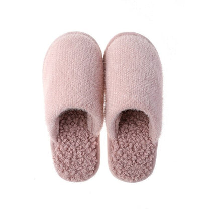 Plush Slippers Women Winter Thick-soled Comfortable Warm Slippers Indoor Non-slip Household Couple Cotton Shoes Men