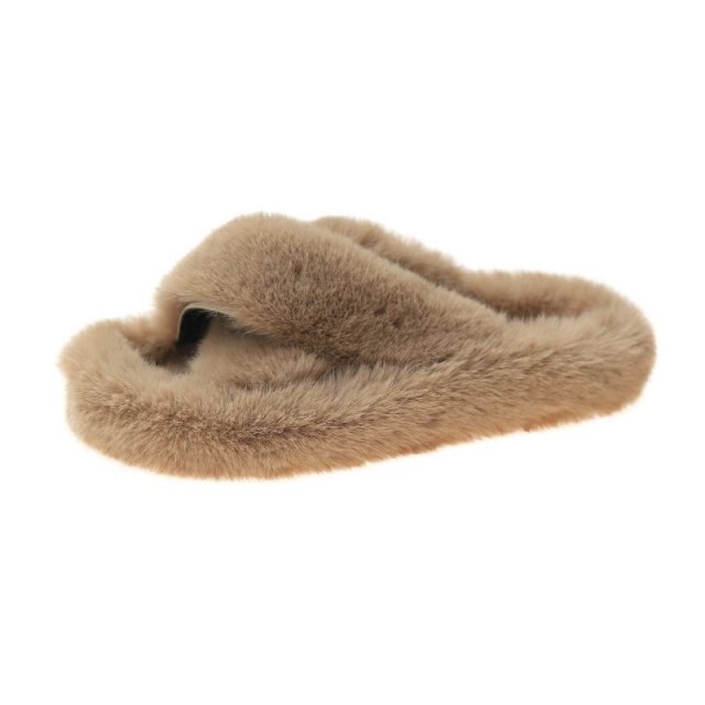 Women shoes Woman Slippers New Winter Fashion Shoes For Women Platform Slippers Faux Fur Warm Shoes Female Slides Variety colors