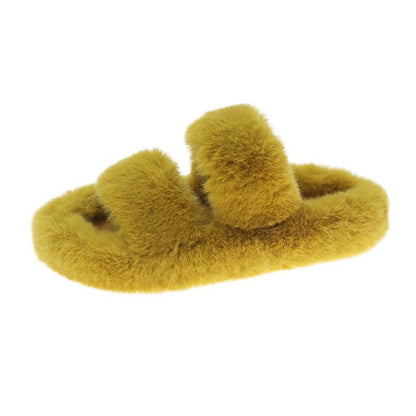 Women shoes Woman Slippers New Winter Fashion Shoes For Women Platform Slippers Faux Fur Warm Shoes Female Slides Variety colors