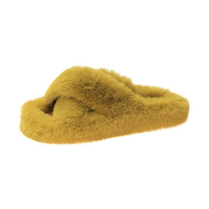 Women shoes Woman Slippers New Winter Fashion Shoes For Women Platform Slippers Faux Fur Warm Shoes Female Slides Variety colors